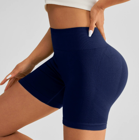 High Waist Peach Five-Point Yoga Pants