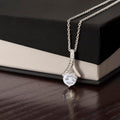 To My Love Necklace | 14K White Gold Finish | Romantic Gift for Wife, Girlfriend | Anniversary Gift