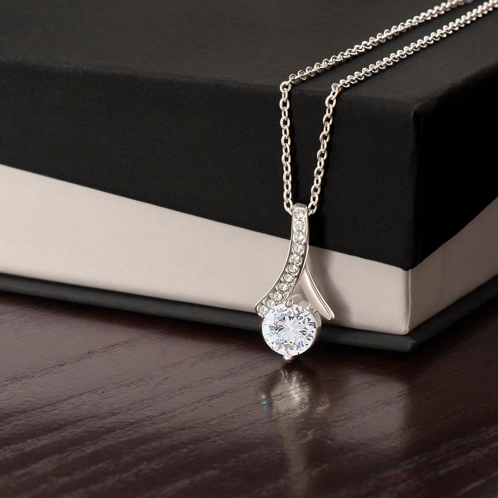 To My Love Necklace | 14K White Gold Finish | Romantic Gift for Wife, Girlfriend | Anniversary Gift