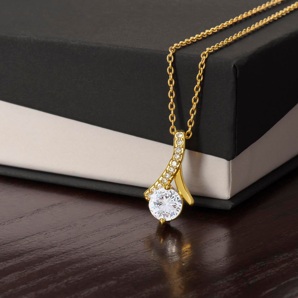 To My Love Necklace | 14K White Gold Finish | Romantic Gift for Wife, Girlfriend | Anniversary Gift