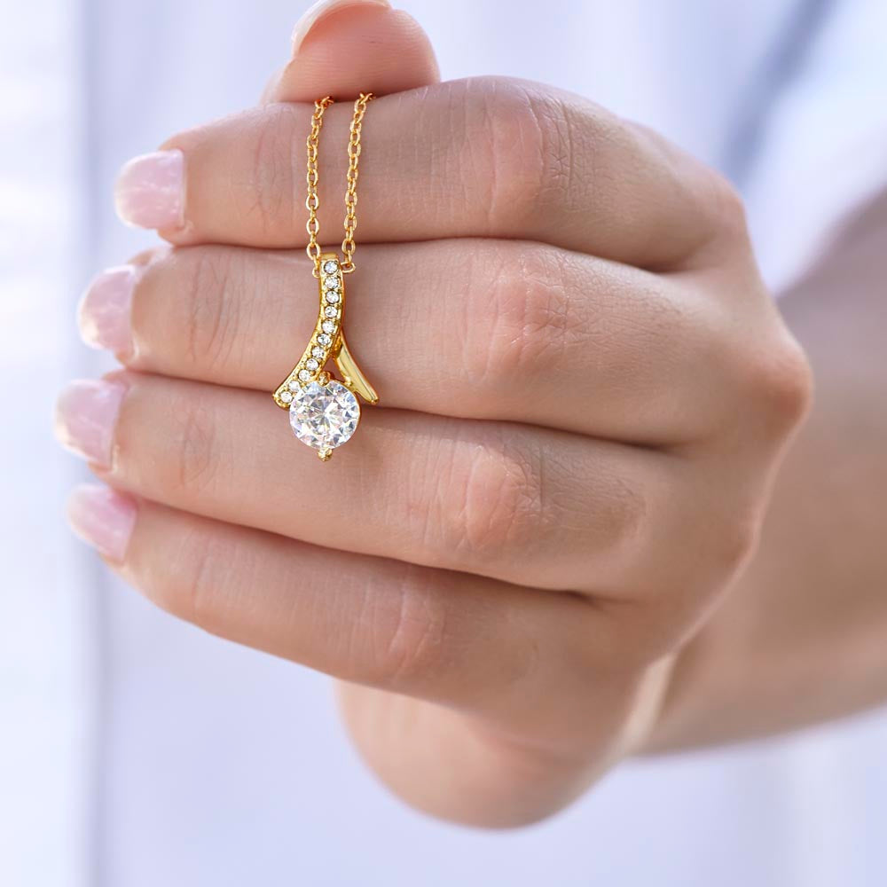 To My Love Necklace | 14K White Gold Finish | Romantic Gift for Wife, Girlfriend | Anniversary Gift