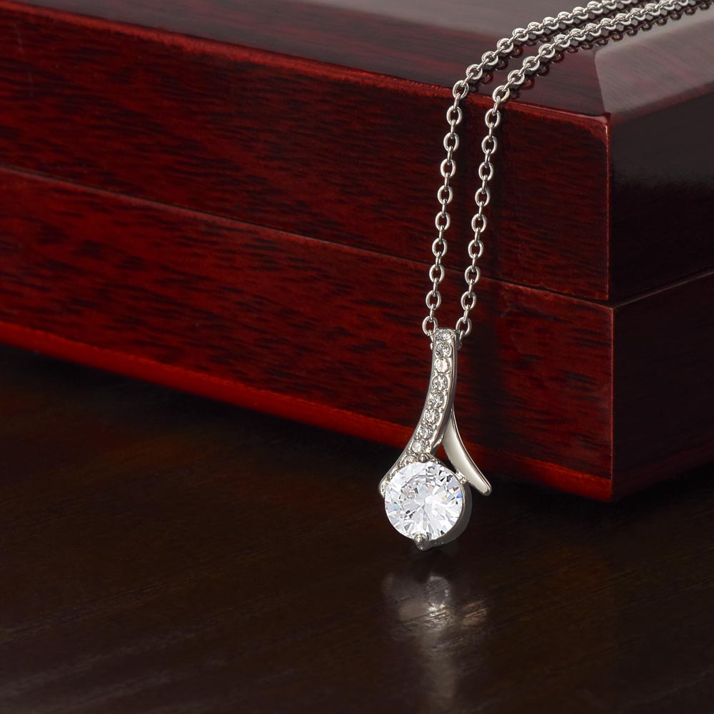To My Love Necklace | 14K White Gold Finish | Romantic Gift for Wife, Girlfriend | Anniversary Gift