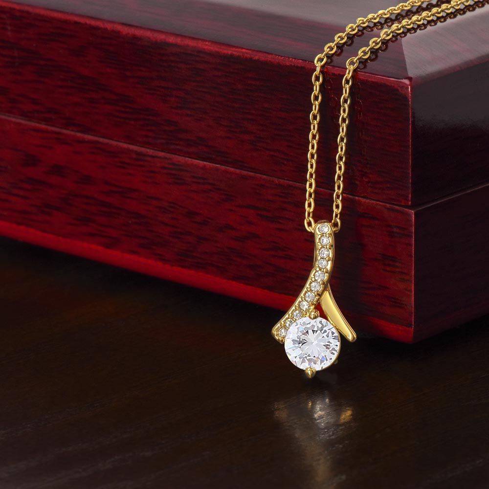 To My Love Necklace | 14K White Gold Finish | Romantic Gift for Wife, Girlfriend | Anniversary Gift