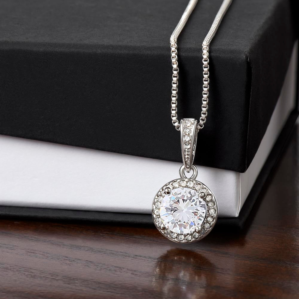 To My Love – 14K White Gold Finish Necklace | Gift for Wife, Girlfriend, Anniversary, Birthday