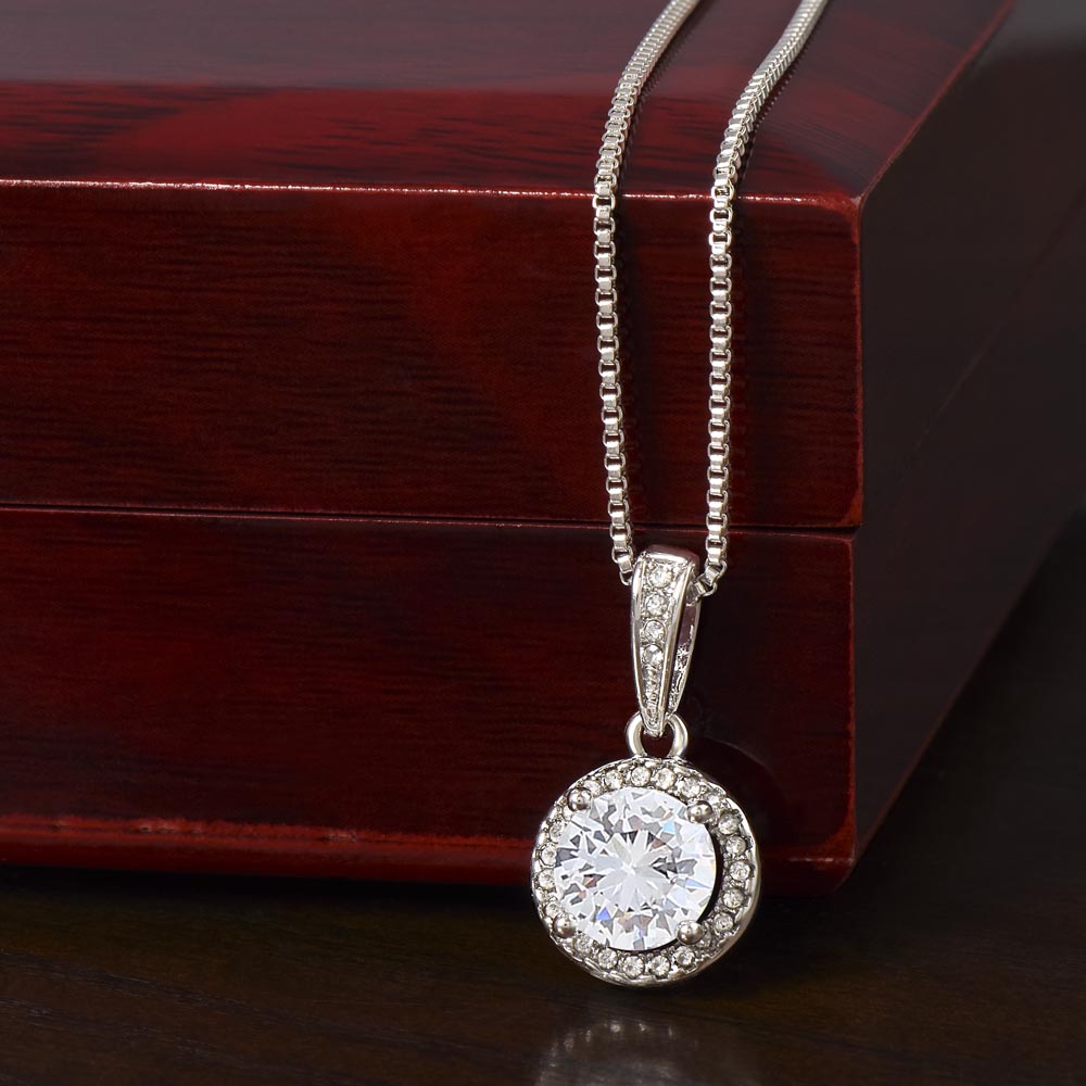 To My Love – 14K White Gold Finish Necklace | Gift for Wife, Girlfriend, Anniversary, Birthday